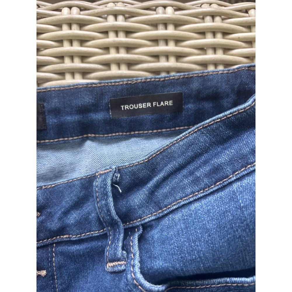 Judy Blue Trouser Flare Jeans‎ size 15/32 high rise boho layered minimalist - Picture 7 of 10